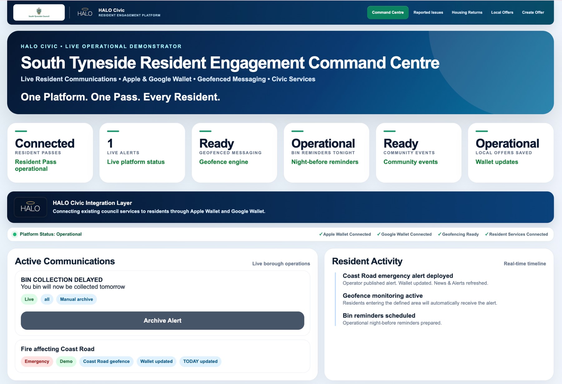 South Tyneside Command Centre